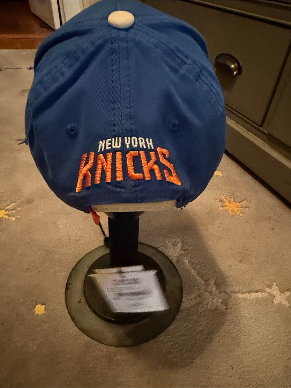 Blue and White NEW YORK OR NOWHERE x Knocks Baseball Cap with Basketball Smiley - Picture 4 of 5